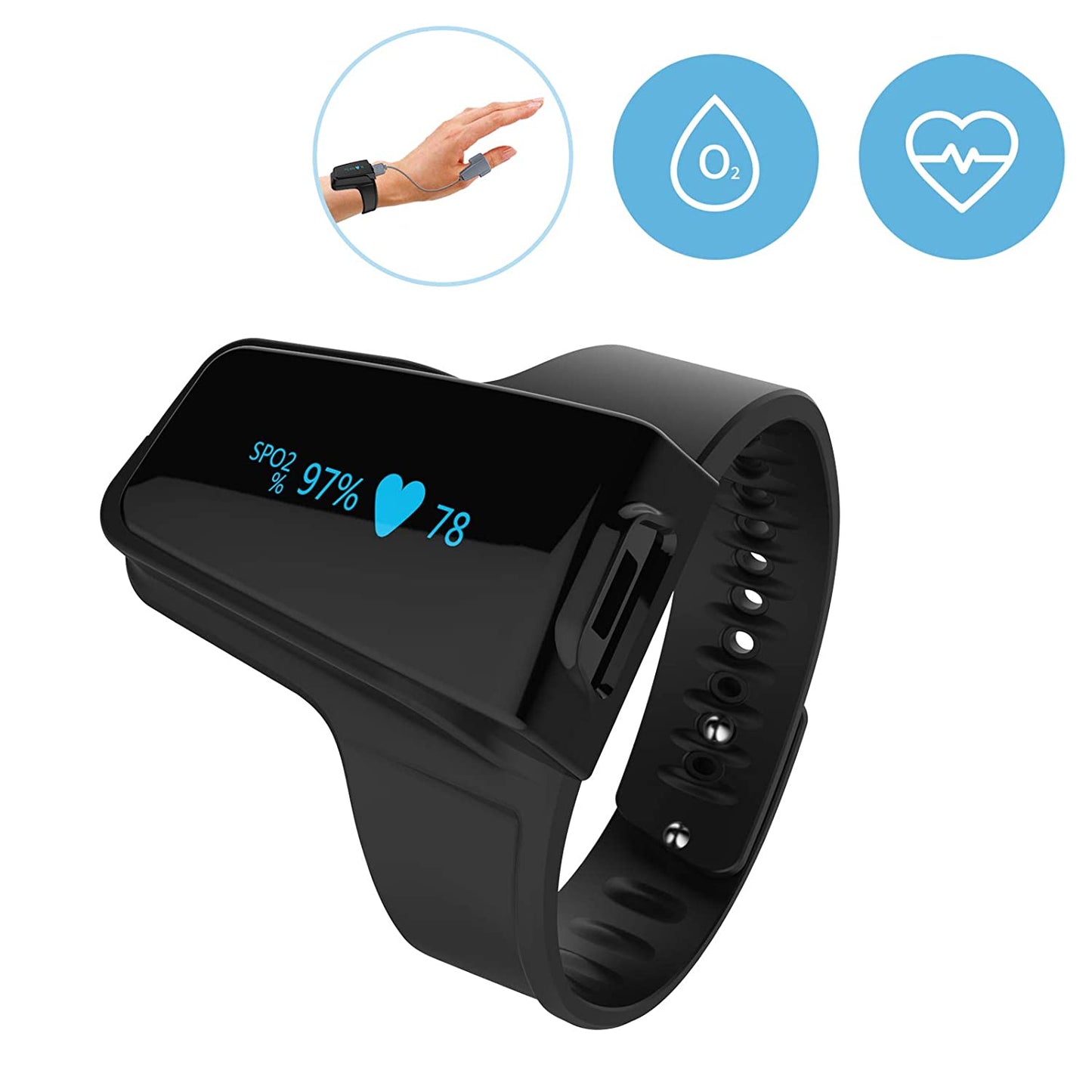 CheckmeO2 Max Pulse Oximeter 72-hour Continuous Tracking