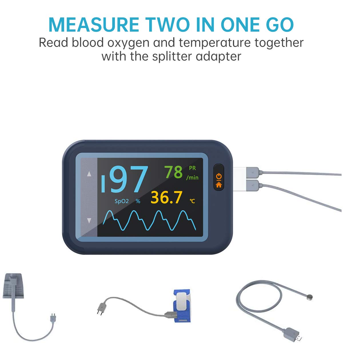 CheckmePod - Smart Handheld Pulse Oximeter for Adults and Infant