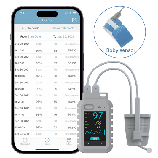 CheckmePod - Smart Handheld Pulse Oximeter for Adults and Infant