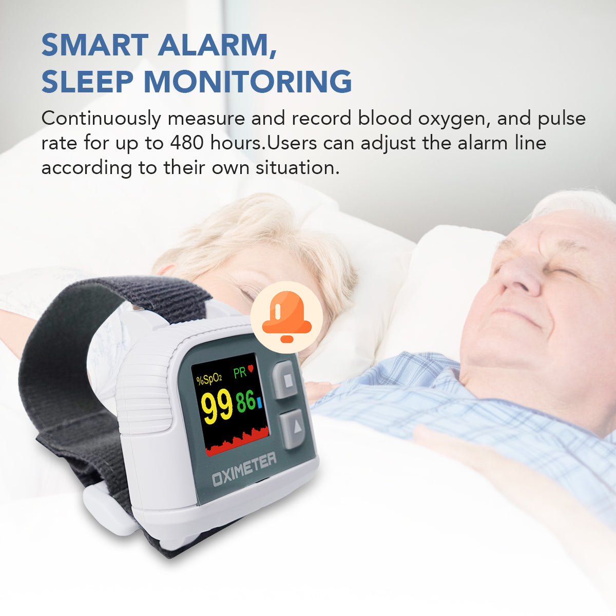 PC68B Wearable Pulse Oximeter With Reminder For Home Use